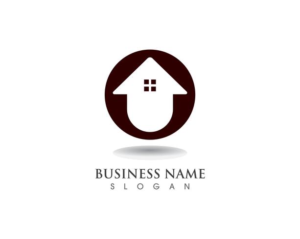 Home sweet home logo en symbool vector