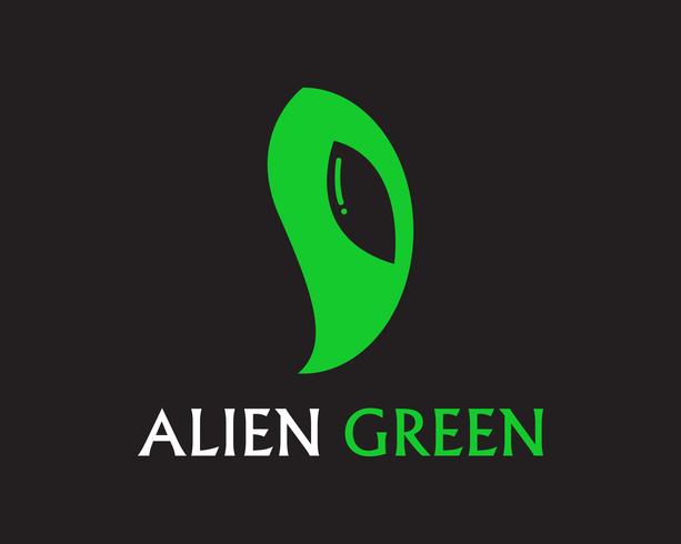 Alien gezicht pictogram vector logo en symbolen sjabloon app