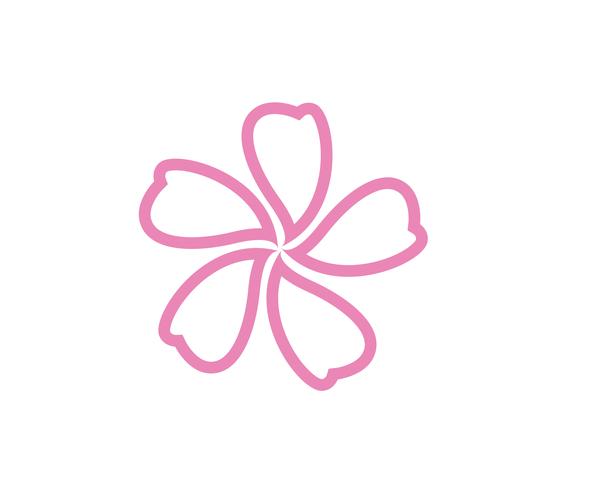 Jasmijn bloem pictogram vector illustratie ontwerpsjabloon logo