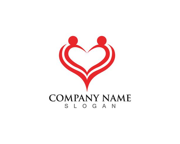 Adoptie en community care Logo sjabloon vector pictogram