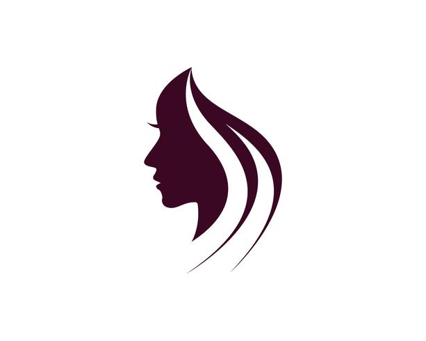 haar vrouw en gezicht logo en symbolen ,, vector