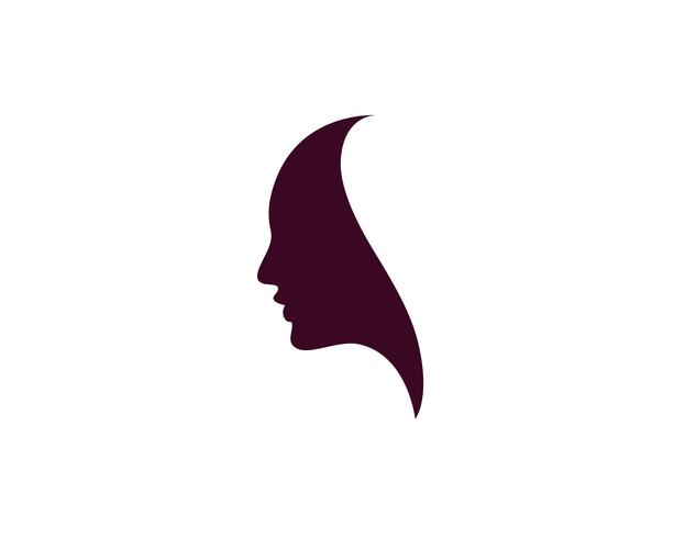 haar vrouw en gezicht logo en symbolen ,, vector