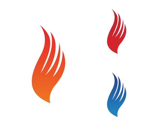 vuur vlam natuur logo en symbolen pictogrammen sjabloon vector