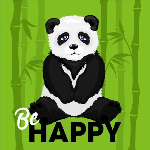 Illustratie van trieste panda beer vector