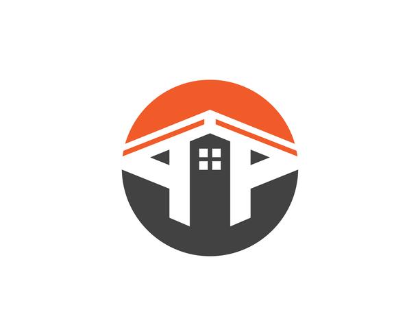 huis gebouwen logo en symbolen pictogrammen sjabloon, vector