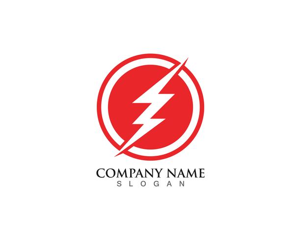 flash blikseminslag logo sjabloon vector