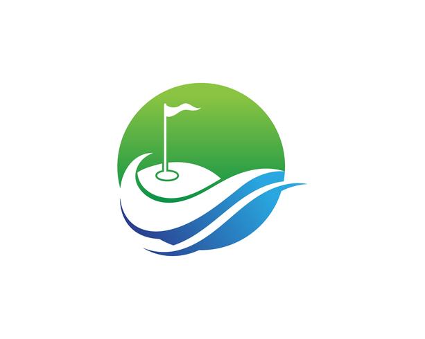 Golfclub pictogrammen symbolen elementen en logo vectorafbeeldingen vector