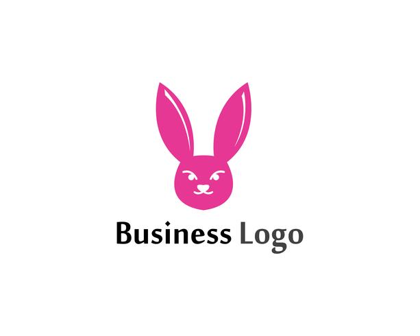 Konijn logo sjabloon vector pictogram ontwerpsjabloon app