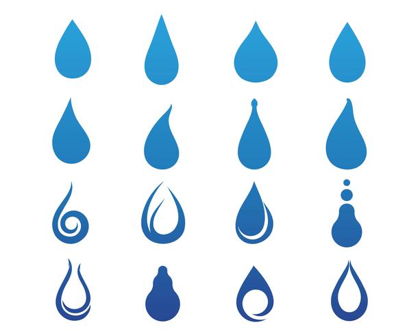 Waterdruppel Logo sjabloon vector