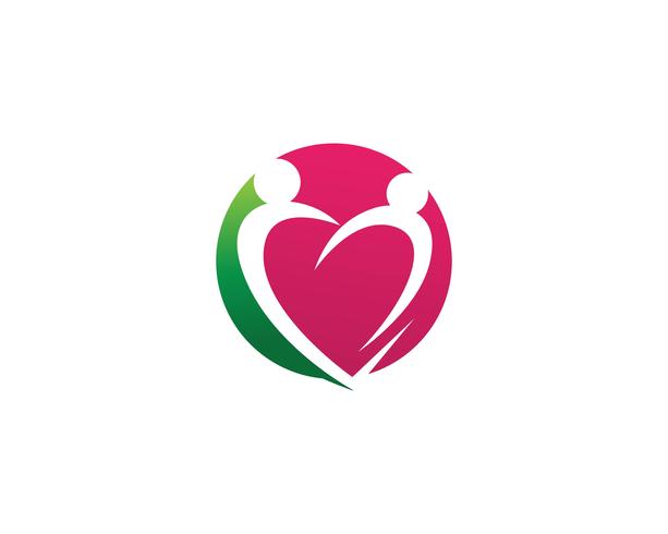 Gezondheid mensen Menselijk karakter logo teken illustratie vector