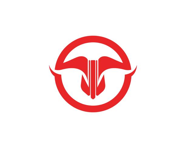 Bull red logo en symbolen sjabloon pictogrammen app vector