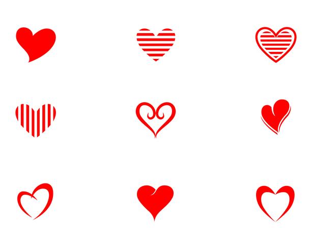 Love Logo and symbols Vector Template pictogrammen app vector