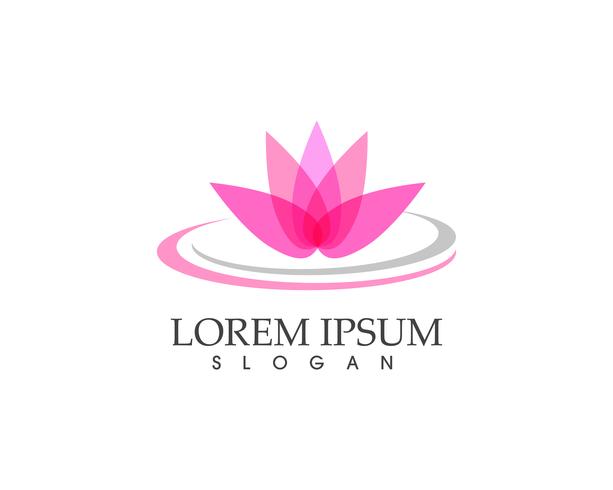 Schoonheid Vector Lotus bloemen ontwerp logo sjabloon pictogram