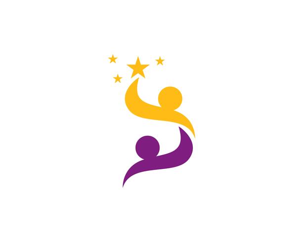 Adoptie baby- en gemeenschapszorg Logo sjabloon vector pictogram