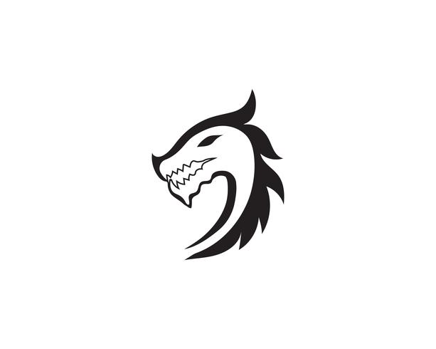 Dragon logo pictogram vector
