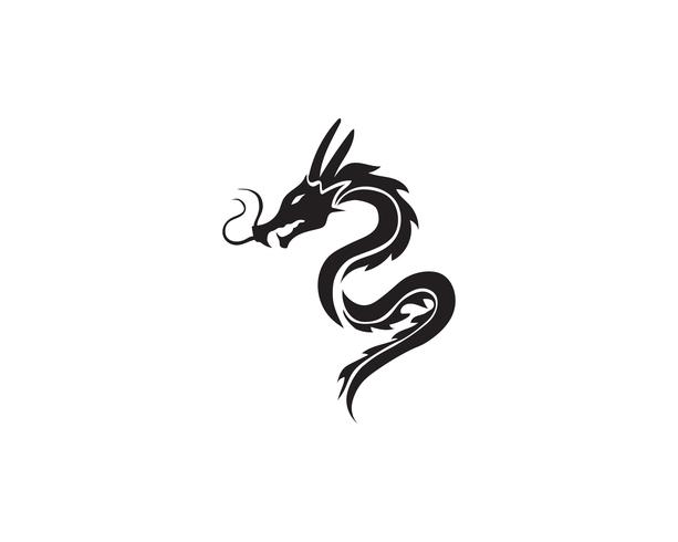 Dragon logo pictogram vector
