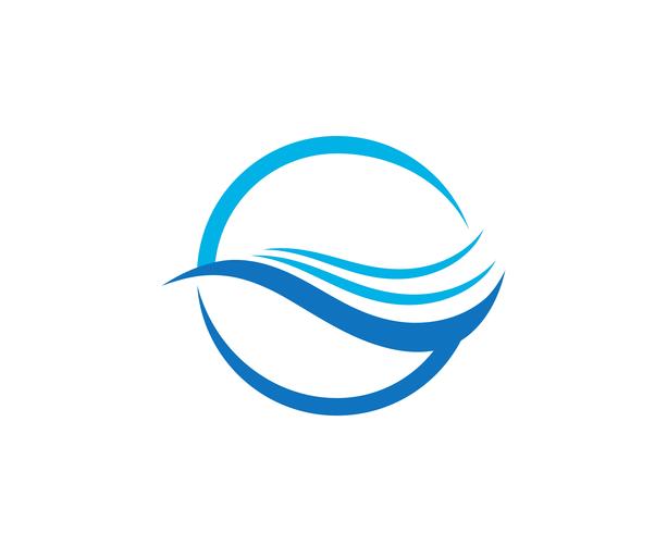 Water Wave symbool en pictogram Logo sjabloon vectoren