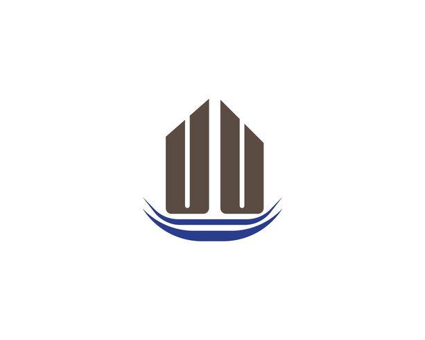 Vastgoed en constructie Logo ontwerp vector