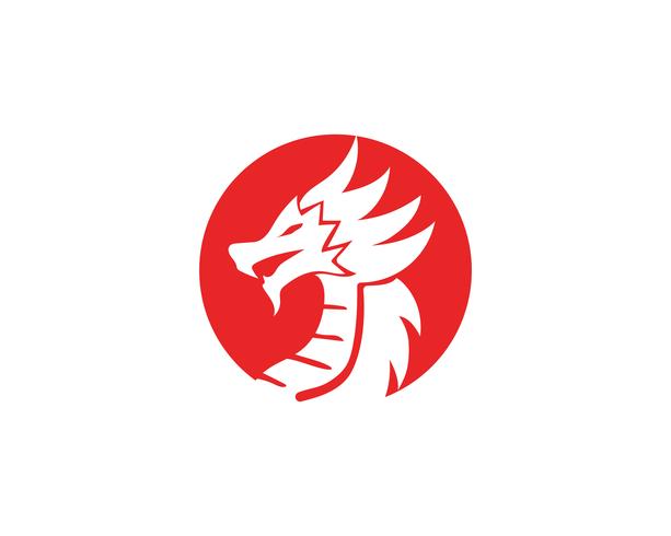 Dragon logo pictogram vector