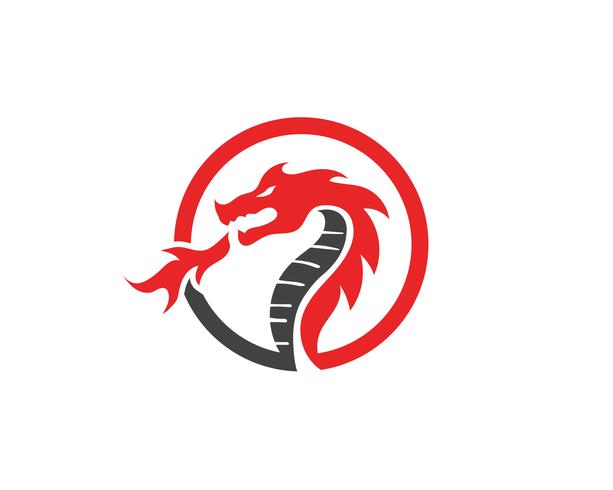 Dragon logo pictogram vector