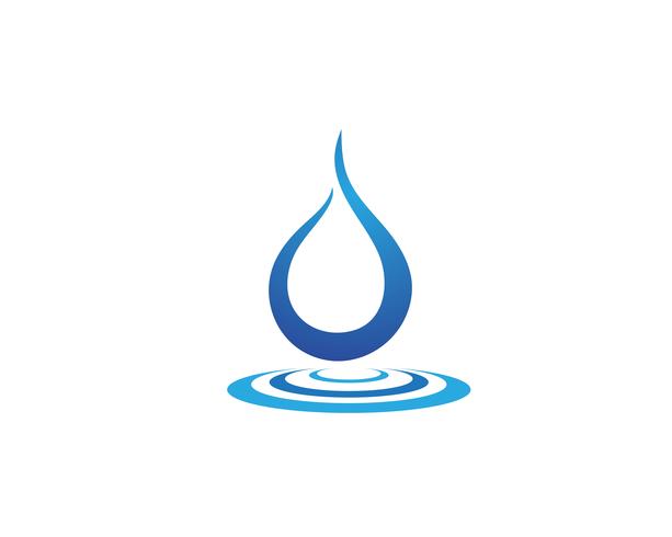 Waterdruppel Logo Template vector illustratie ontwerp