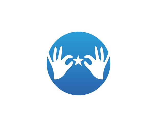 Hand zorg logo en symbolen sjabloonpictogram vector