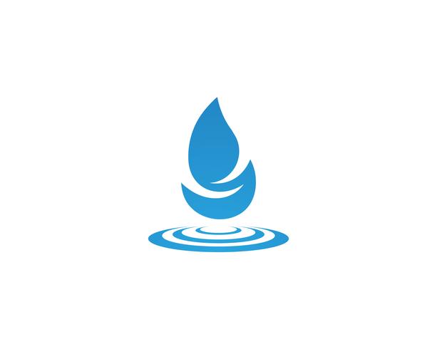 Waterdruppel Logo Template vector illustratie ontwerp