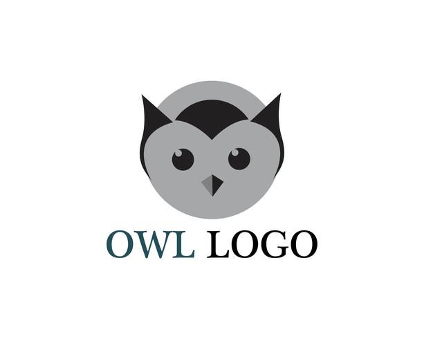 Uil hoofd vogel logo vector sjabloon dier