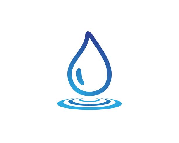 Waterdruppel Logo Template vector illustratie ontwerp