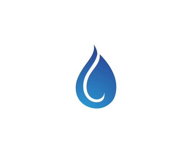 Waterdruppel Logo Template vector illustratie ontwerp