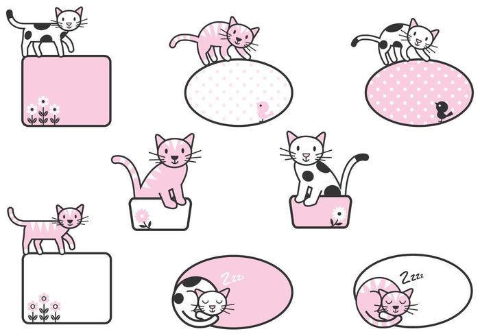 Leuke Cat Label Vector Pack!