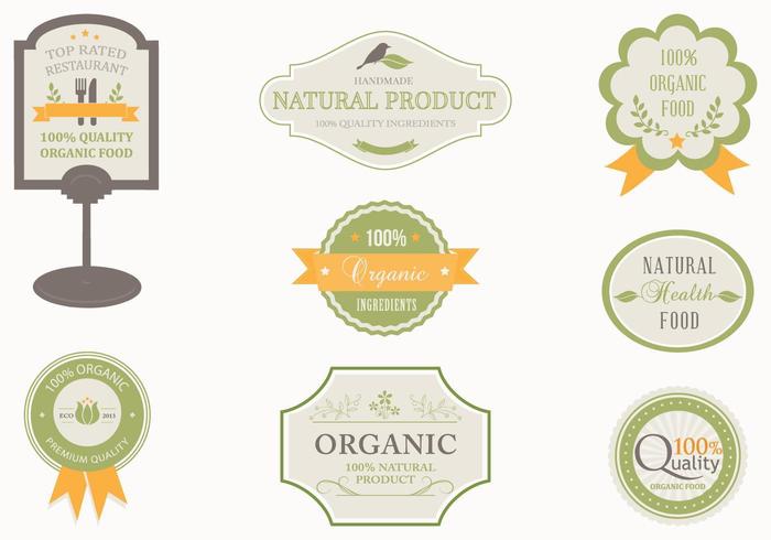 Organische Label Vector Pack