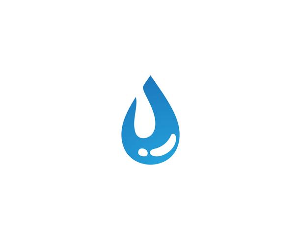 Waterdruppel Logo Template vector illustratie ontwerp