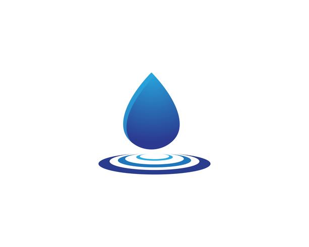 Waterdruppel Logo Template vector illustratie ontwerp