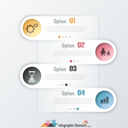 Moderne infographics opties banner. vector