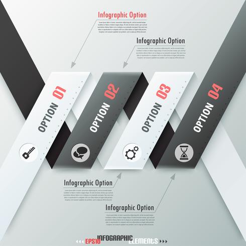 Moderne infographics opties banner. vector