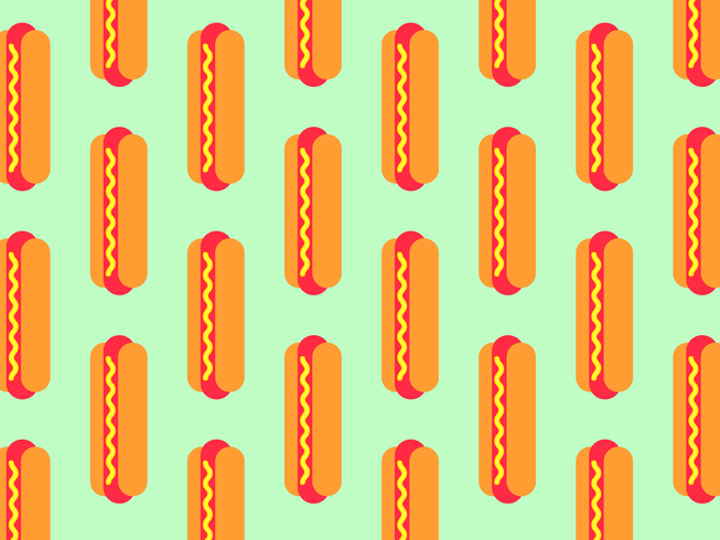 Hotdog naadloze vector achtergrond