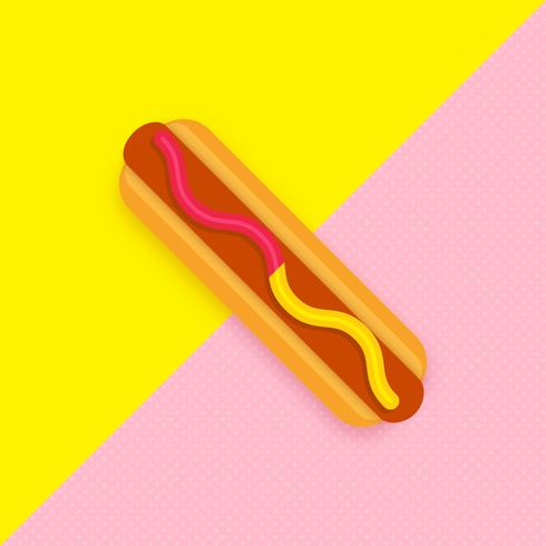 Hotdog Pop Vector Achtergrond