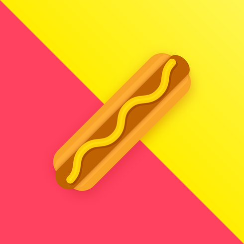 Hotdog Pop Zomer Achtergrondvector vector