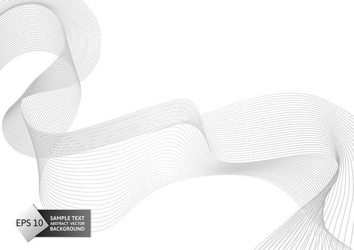 De nieuwe samenvatting van de ontwerpgolf grijze kleur op wit modern ontwerp als achtergrond, Vectorillustratie vector