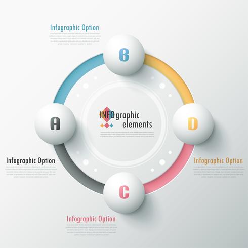 Moderne infographic optiesbanner. vector