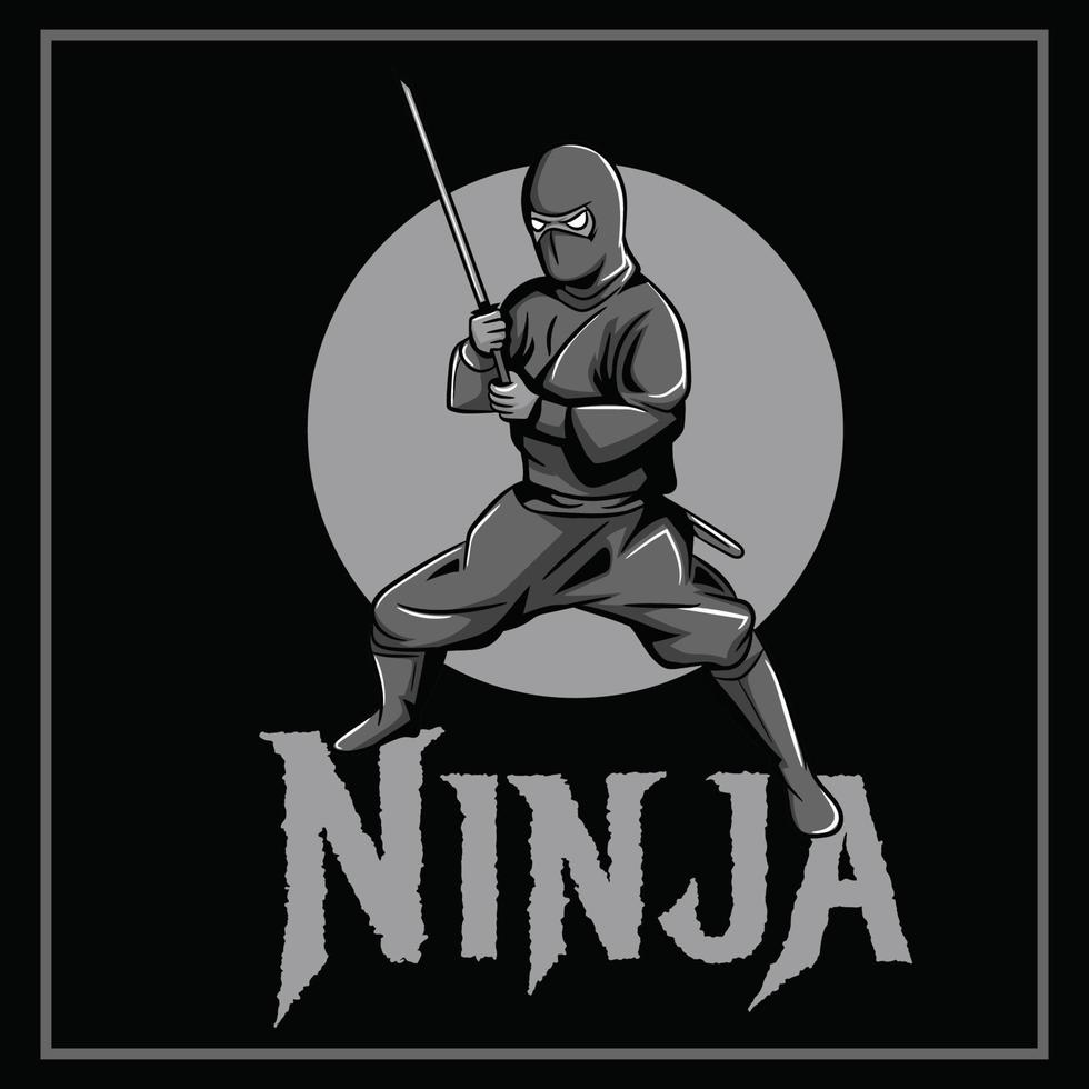 ninja karakter. vector illustratie