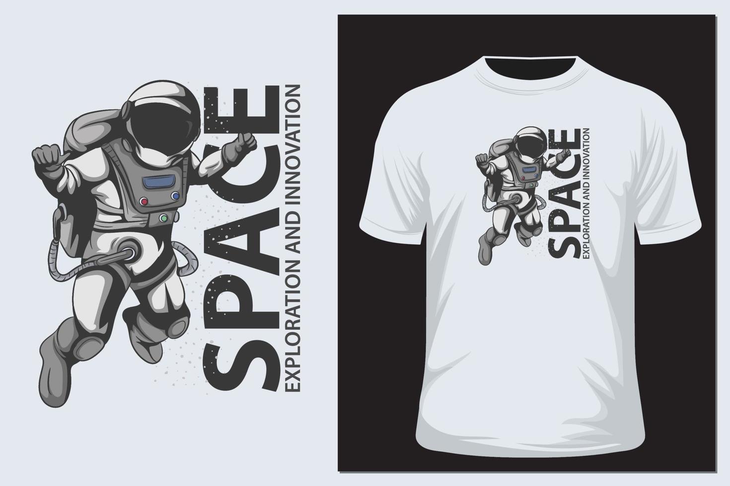 ruimteastronaut voor t-shirt vector