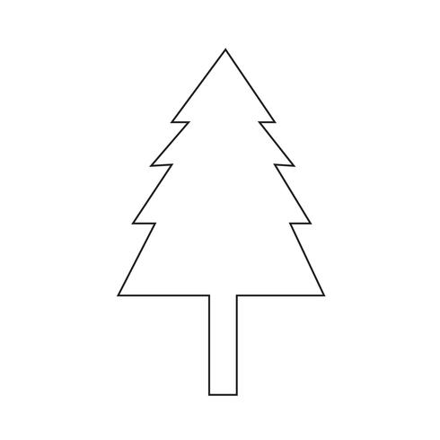 Kerstboom pictogram vectorillustratie vector