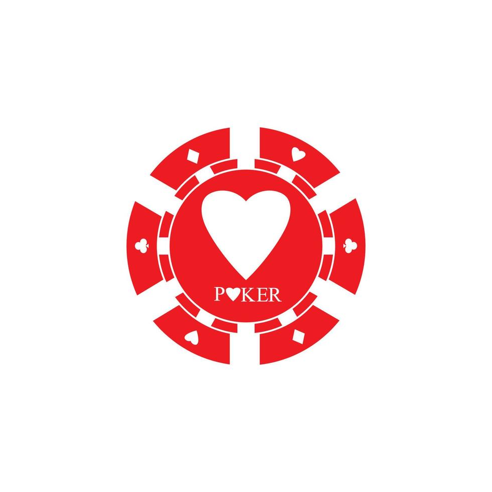 casino chip pictogram poker chip vector pictogram logo casino chips voor poker of roulette.vector afbeelding geïsoleerd op een witte achtergrond