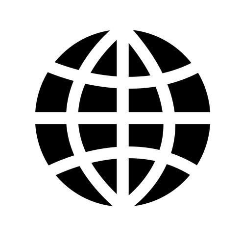 Globe aarde pictogram vectorillustratie vector
