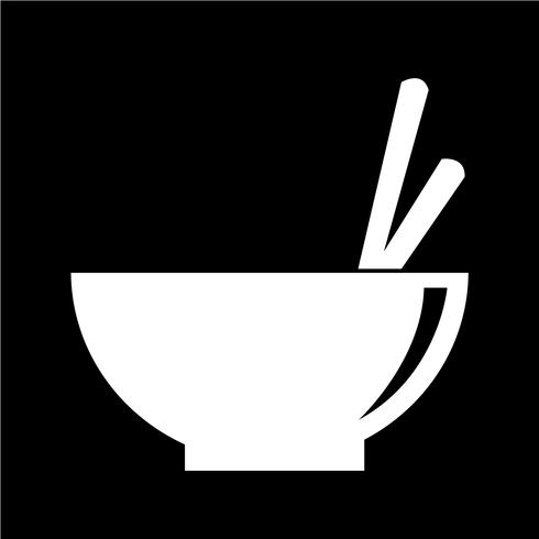 Noodle Bowl pictogram vectorillustratie vector