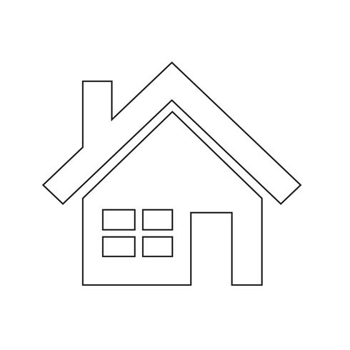 huis pictogram vectorillustratie vector