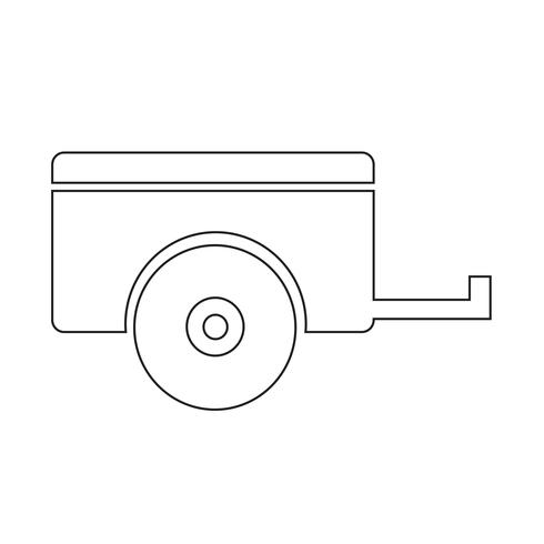 Auto aanhangwagen pictogram vectorillustratie vector