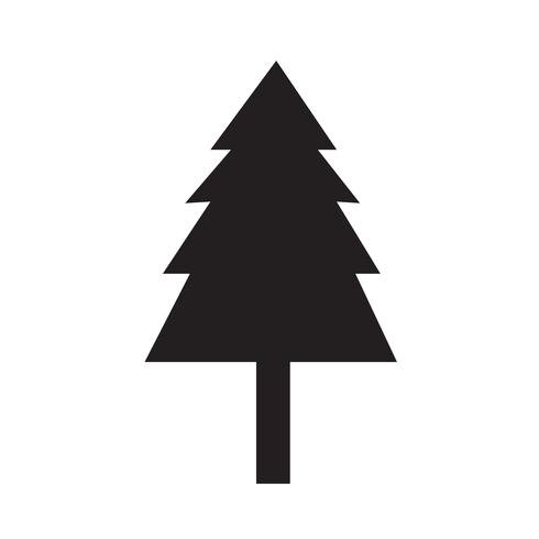 Kerstboom pictogram vectorillustratie vector